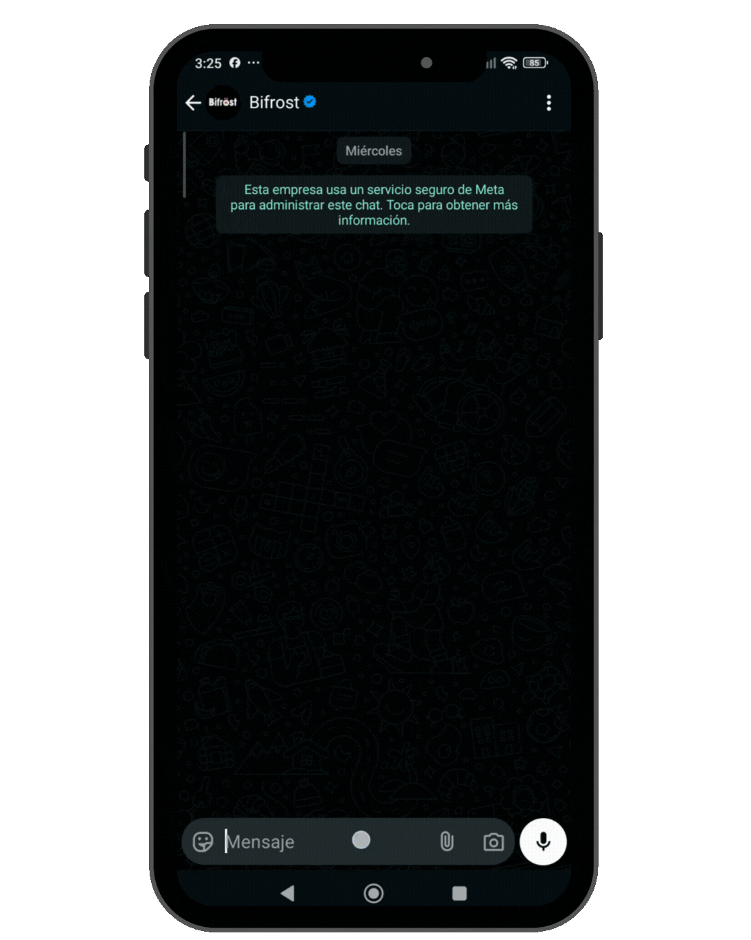 Persona solicita un taxi en Pitalito usando el chatbot de Bifrost a través de WhatsApp.